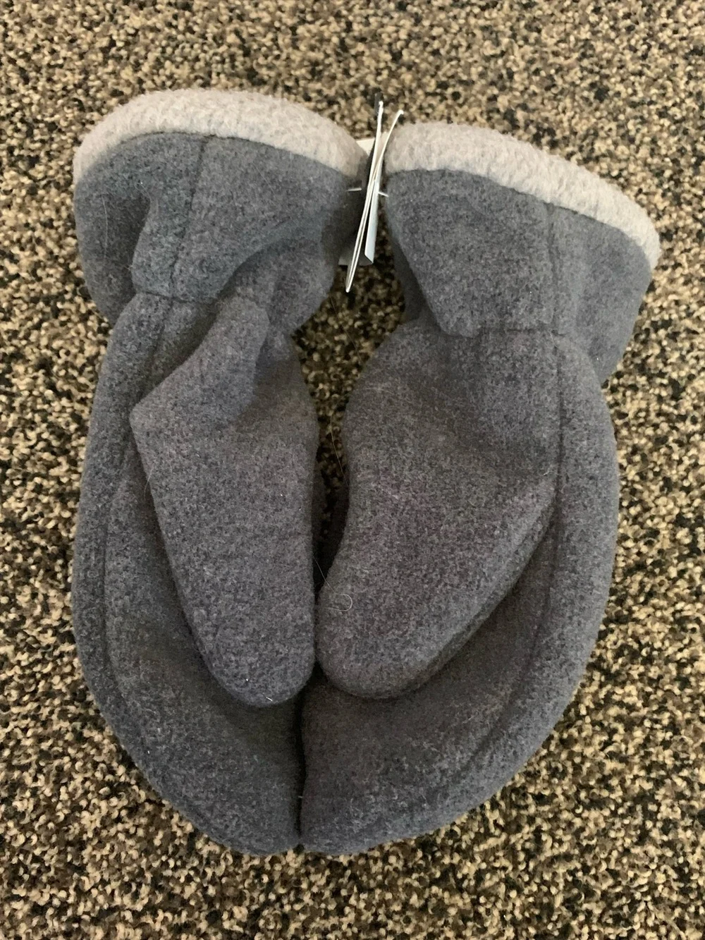 Neck Works Dark Gray Fleece Scarf and Mittens Set NWT